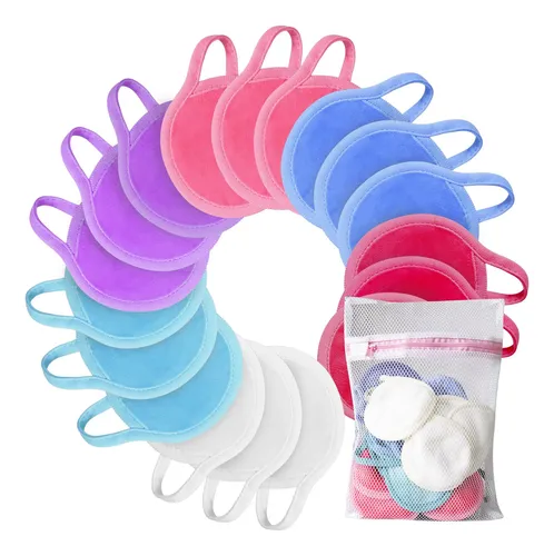Almohadillas Desmaquillantes Reutilizables, 18 Paquetes De