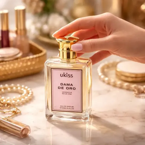 Perfume Ukiss Dama de Oro 100ml Flores Frescas Dulce Mujer
