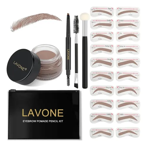 Kit De Cejas Lavone Pomada Y Lápiz Rubio Ceniza
