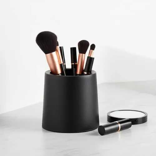 Buply Organizador Redondo De Maquillaje, Lapices Y Multiuso Negro
