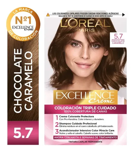 Kit De Coloración Excellence Creme L’oréal Paris Tono 5.7 Chocolate Caramelo