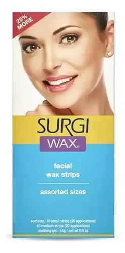 Tiras De Cera Facial Surgi-wax, Depilación Facial Sin Proble