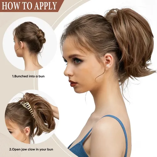 Extensiones De Cabello Sintéticas Con Pinza En Forma De Cola
