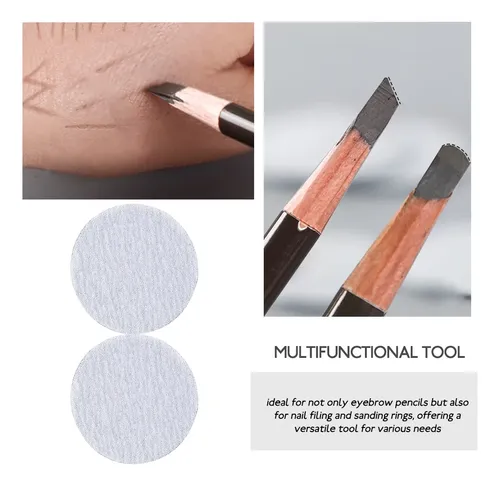 20pcs Silver Sandpaper For Craft Eyebrow Pencil Sharpening