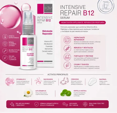 Hdm Intensive Repair B12 Serum Reparador Multiaccion X 30cc.