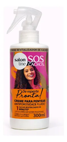 Crema De Peinar Sos Cachos Antiporosidad Salon Line X 300 Ml