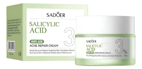 Crema Facial De Ácido Salicílico Acne Piel Grasa Sadoer