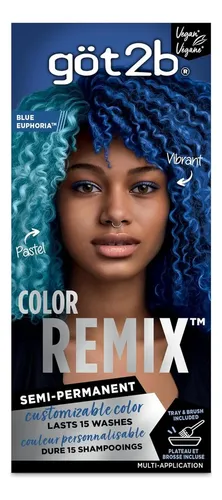 Tinte Semi-permanente Got2b Color Remix Azul Euforia 095
