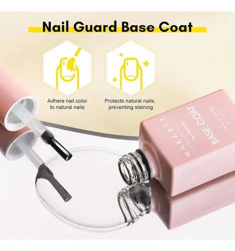 Kit De Base Y Top Coat De Gel Makartt 2pcs 8ml