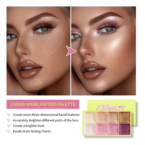 Paleta De Iluminadores En Crema –multi-tonos