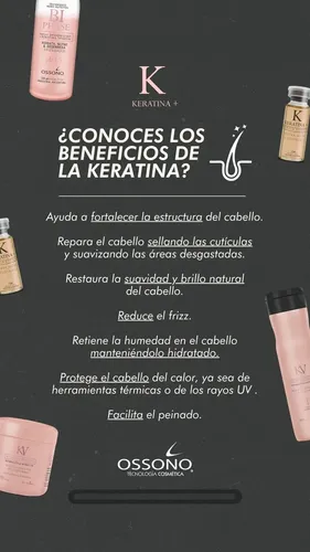 Mascara Keratina Protector Termi Crema Peinar Kitx3 Ossono
