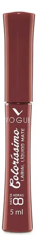 Labial Líquido Vogue Larga Duración Colorissimo 5ml Acabado Mate Color Canela