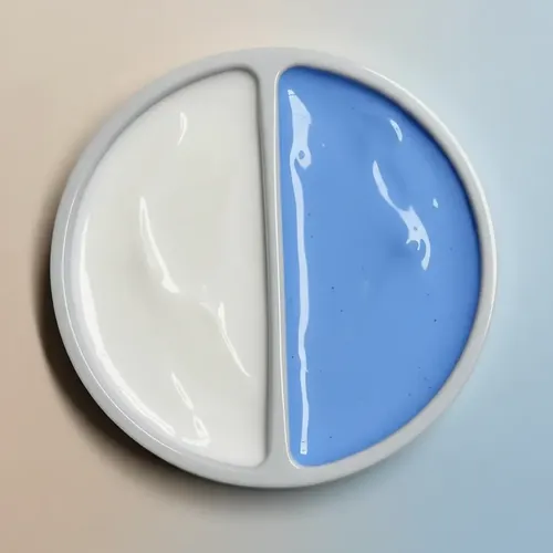 Set Maquillaje Pintura Celeste Y Blanca Argentina Bicolor$em