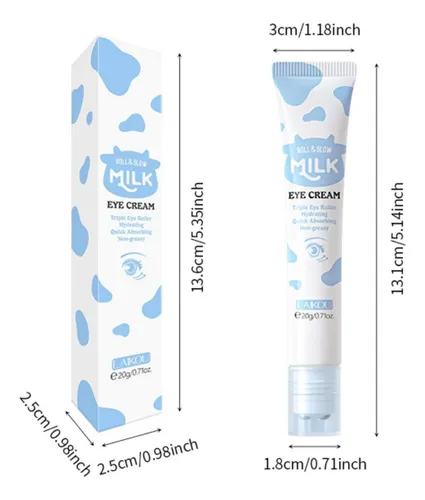 Crema Contorno De Ojos Laikou Milk Con Aplicador 20g Normal Día/noche