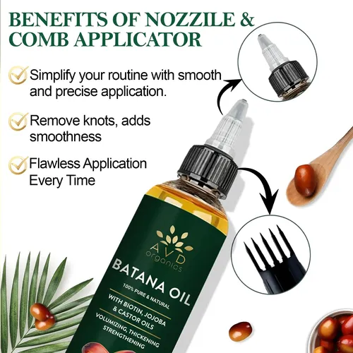 Aceite De Batana Avd Organics Para Crecimiento Capilar 120ml