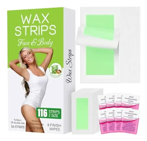 116 Tiras De Cera Para Depilación, Depilación Facial Para