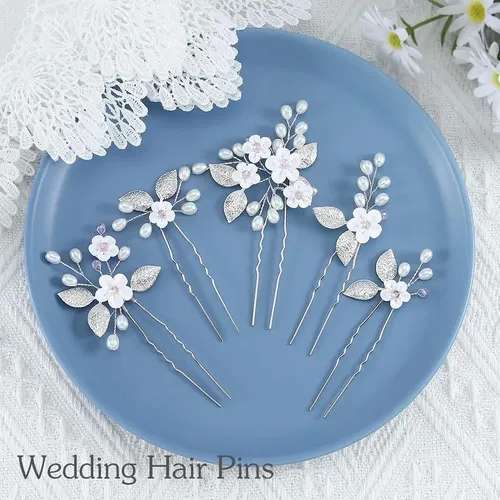 Pinzas For El Pelo Con Flores For Novias, Accesorios For El