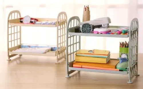 Organizador De Maquillaje De Cocina Escritorio Doble Piso
