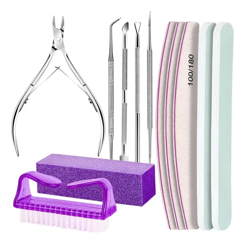 Kit De Para Manicure Y Limas Para Uñas Profesional 12 En 1