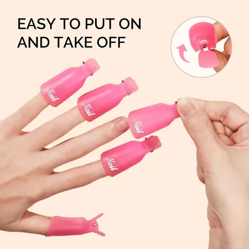 Clips Para Quitar Esmalte De Uñas Melodysusie 20 Pcs Rosa