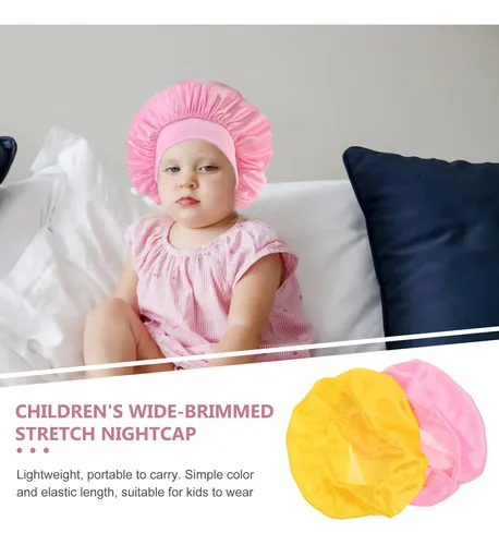 2 Gorros De Dormir Elásticos De Ala Ancha Para Niños, Sencil