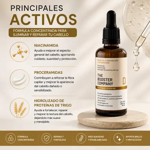 Booster Capilar Iluminación Reparación Serum Niacinamida 50c