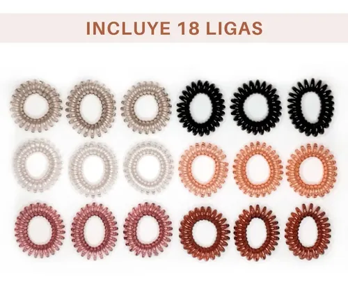 18 Elásticos Para Cabello En Espiral Accesorios Mujer