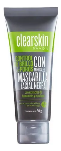Avon Clearskin Mascarilla Facial Negra Matifica Con Carbón