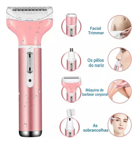 Nuevo Depiladora Facial Y Corporal Femenina 4 En 1 Usb