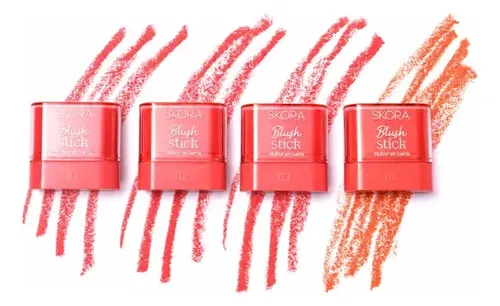 Rubor Barra Skora 4 Tonos Maquillaje Glow Ribes Colores 01