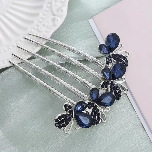Ss Mm Pinzas De Pelo De Mariposa Con Brillo For Mujeres, Xx