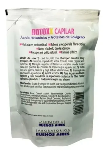 Botox Capilar Profesional Reparador Mary Bosques 250gr Full