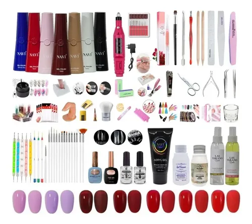 Kit Inicial X86u Insumos Esmaltes Semipermanentes Completo