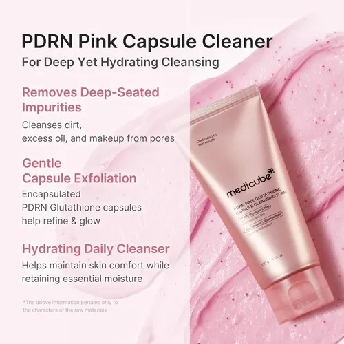 Medicube Pdrn Pink Glutathione Capsule Foam Cleanser Limpiad