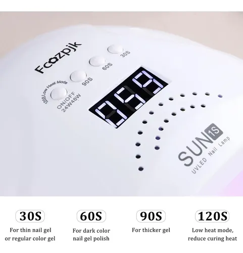 Secador De Uñas Uv Led 48w Jinfei Con 30 Perlas Y