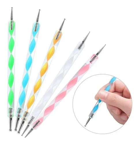 Kit X 5 Pinceles Dotting Pen Doble Punta