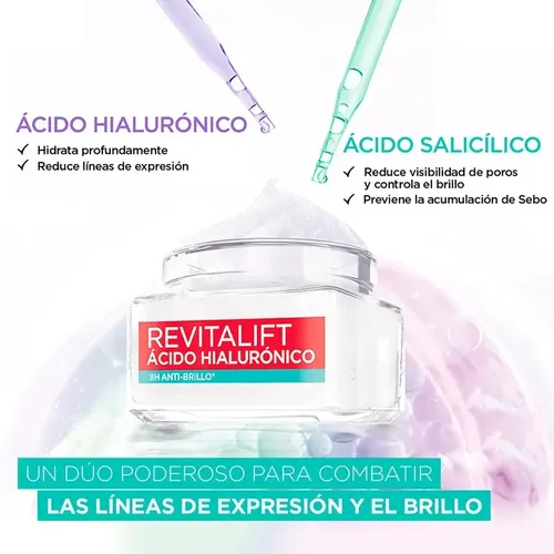 Gel Crema L´oréal Paris Revitalift Ácido Hialurónico X 50 Ml
