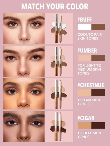 Bolígrafo Contour Sheglam 2 En 1, Impermeable, Color Ámbar