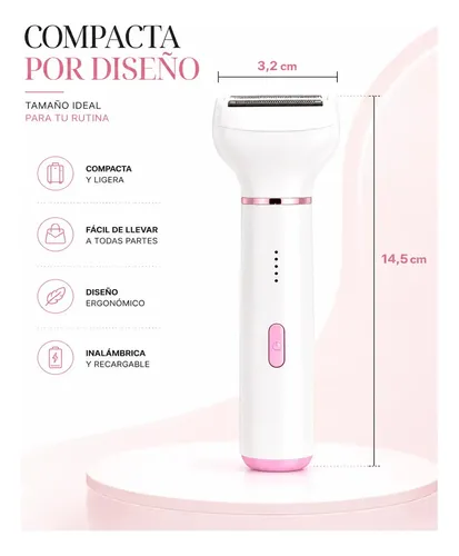 Depiladora Mujer 5 En 1 Fácil Uso Recargable Usb Cabezales