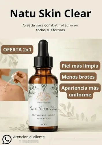 Sérum Anti Acné Natu Skin Clear Naturalmente 30ml 2×1