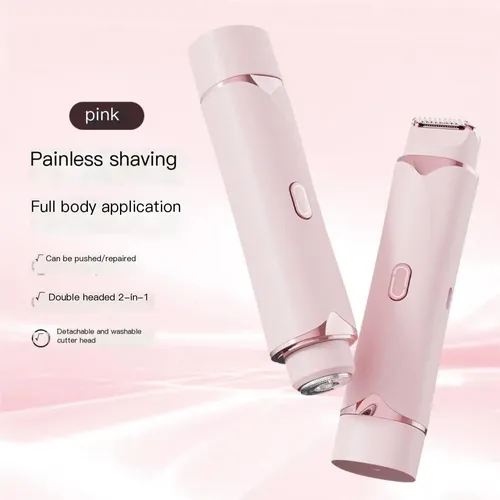 Depiladora Eléctrica Doble Cabeza Para Cuerpo Dreampink