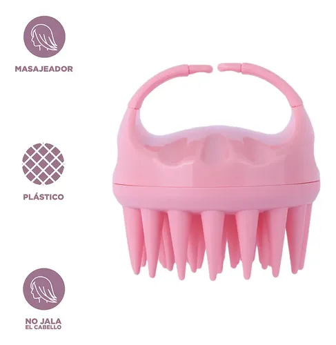 Cepillo Para Ducha Cabello Silicona Rosa Pink