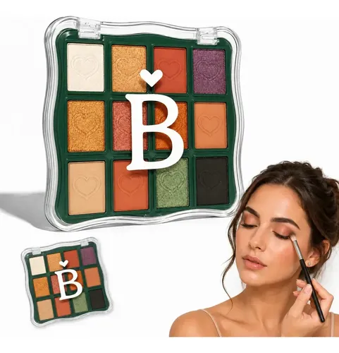 Paleta Tono 03 Sombras De Ojos 12 Colores Mate Brillante Maquillaje Rostro Veoquiero