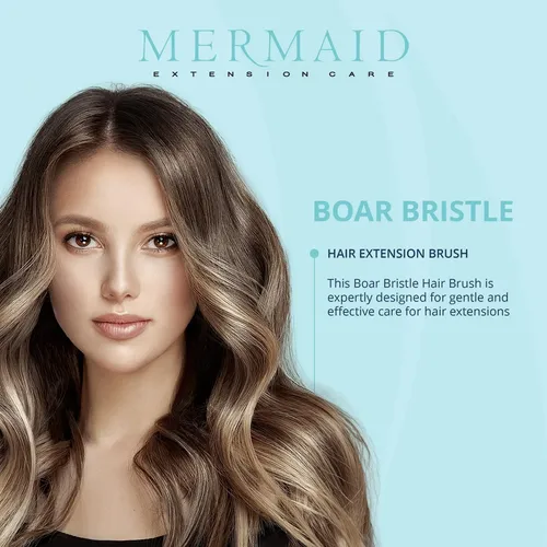 Brush Mermaid Extension Care, Cerdas De Jabalí Para Cabello