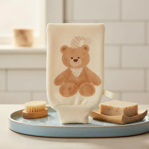 Guante Exfoliante De Baño Oso