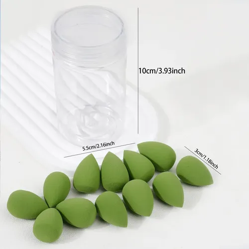 Paquete De 12 Esponjas De Belleza Multicolor Húmedo Y Seco