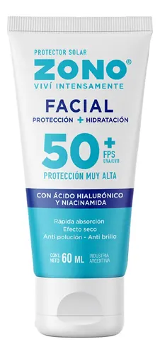 Protector Solar Facial Zono Efecto Seco Fps50 60ml