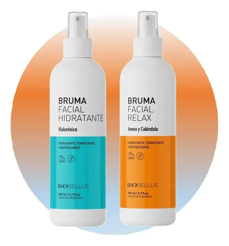 Bruma Facial Biobellus Ácido Hialurónico Avena Caléndula 200ml Todo Tipo