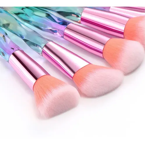 Set Kit 10 Brochas Maquillaje Tornasolados C/estuche Daikon