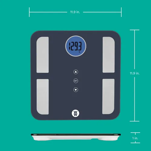 Báscula De Baño Conair Weight Watchers Glass 180 Kg Negra Y